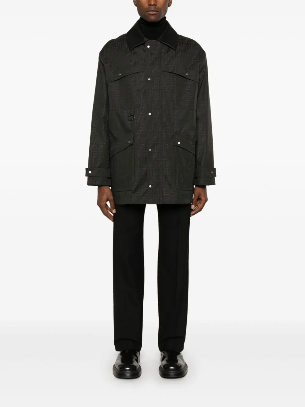 FF-jacquard waxed coat<BR/><BR/><BR/>