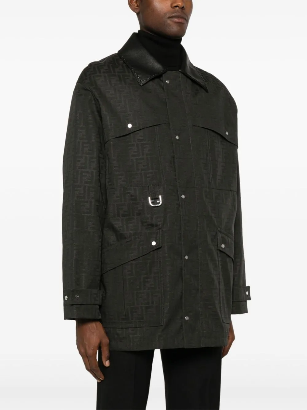 FF-jacquard waxed coat<BR/><BR/><BR/>