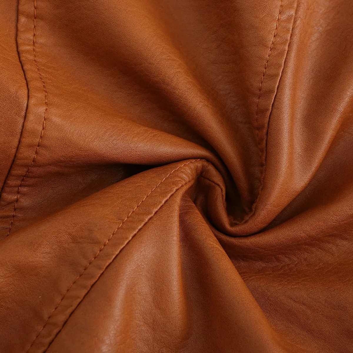 Fleece Lined Thick Warm Leather Jacket