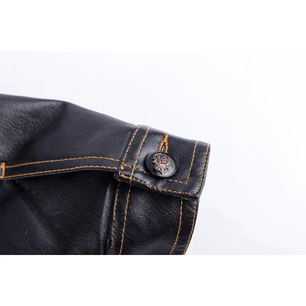 Fleece Warm Thick Winter Faux Leather PU Motorcycle Jacket