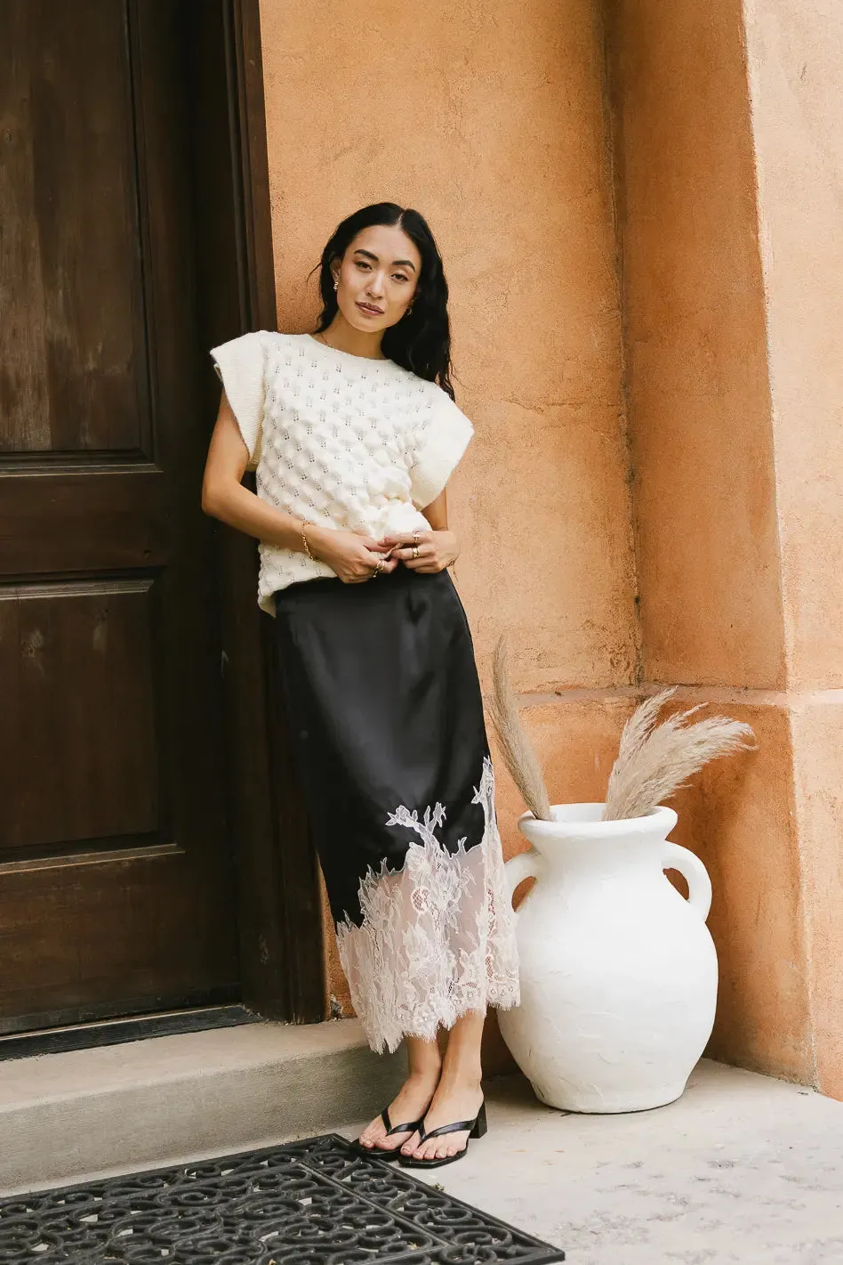 Frankie Asymmetrical Skirt in Black