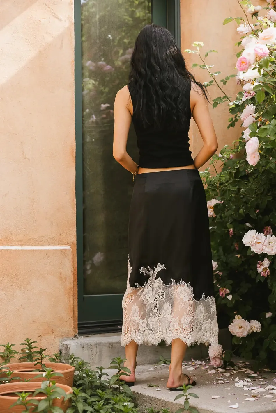 Frankie Asymmetrical Skirt in Black