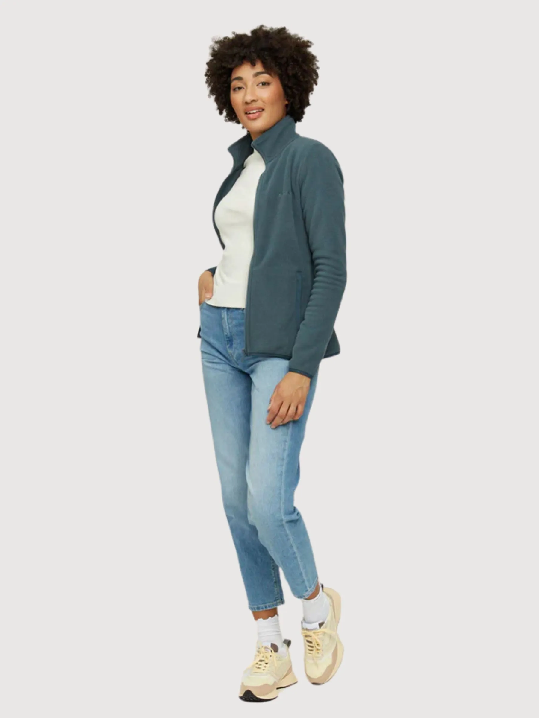 Given Fleece Jacket Steel Blue Women | Mazine