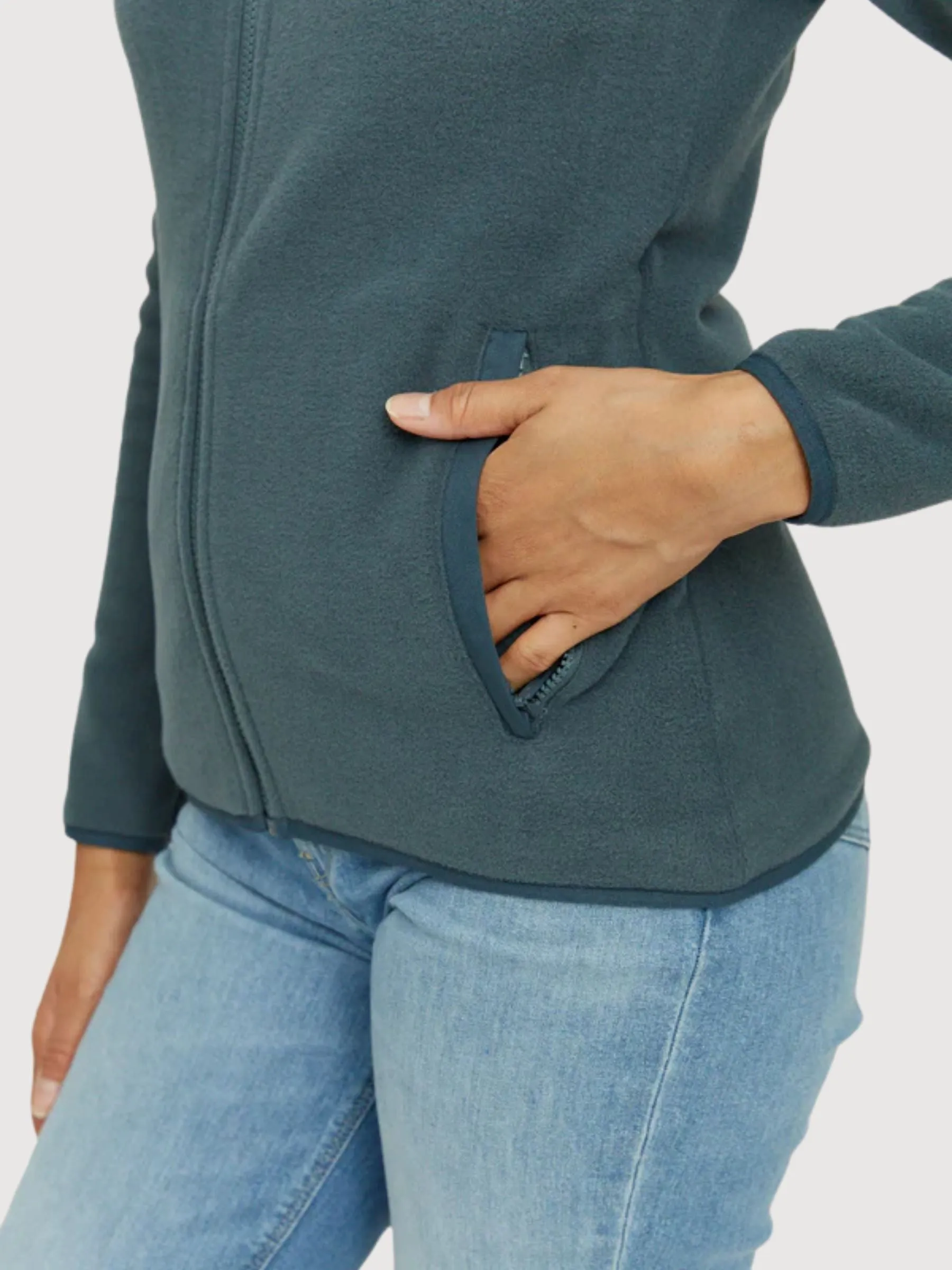 Given Fleece Jacket Steel Blue Women | Mazine