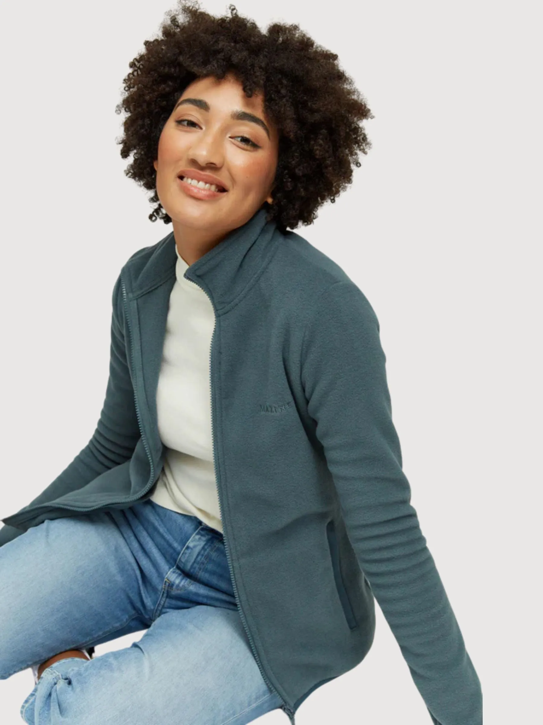Given Fleece Jacket Steel Blue Women | Mazine