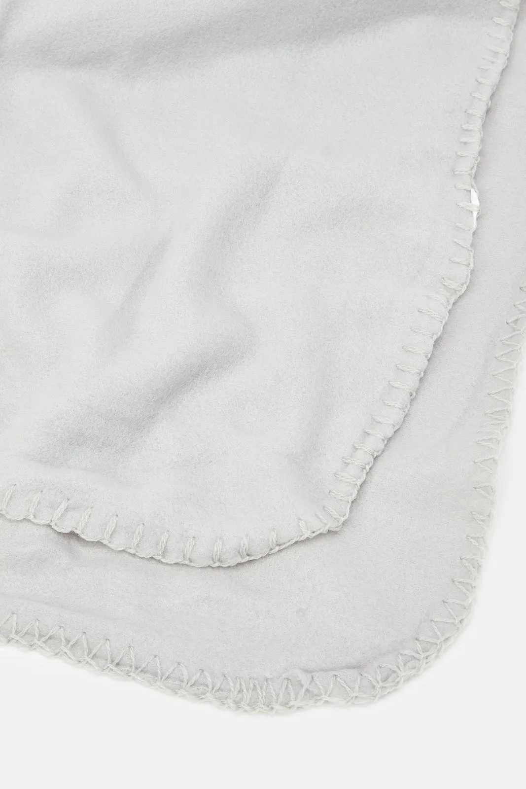 Grey Plain Soft Fleece Blanket