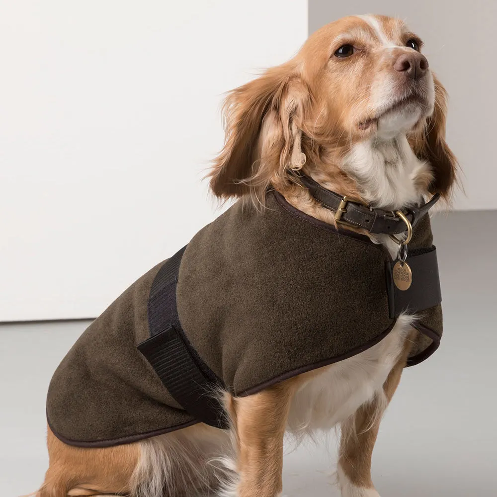 Harpham Fleece Dog Coat County Country Olive 18"