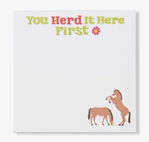 Herd It Here First Sticky Notes