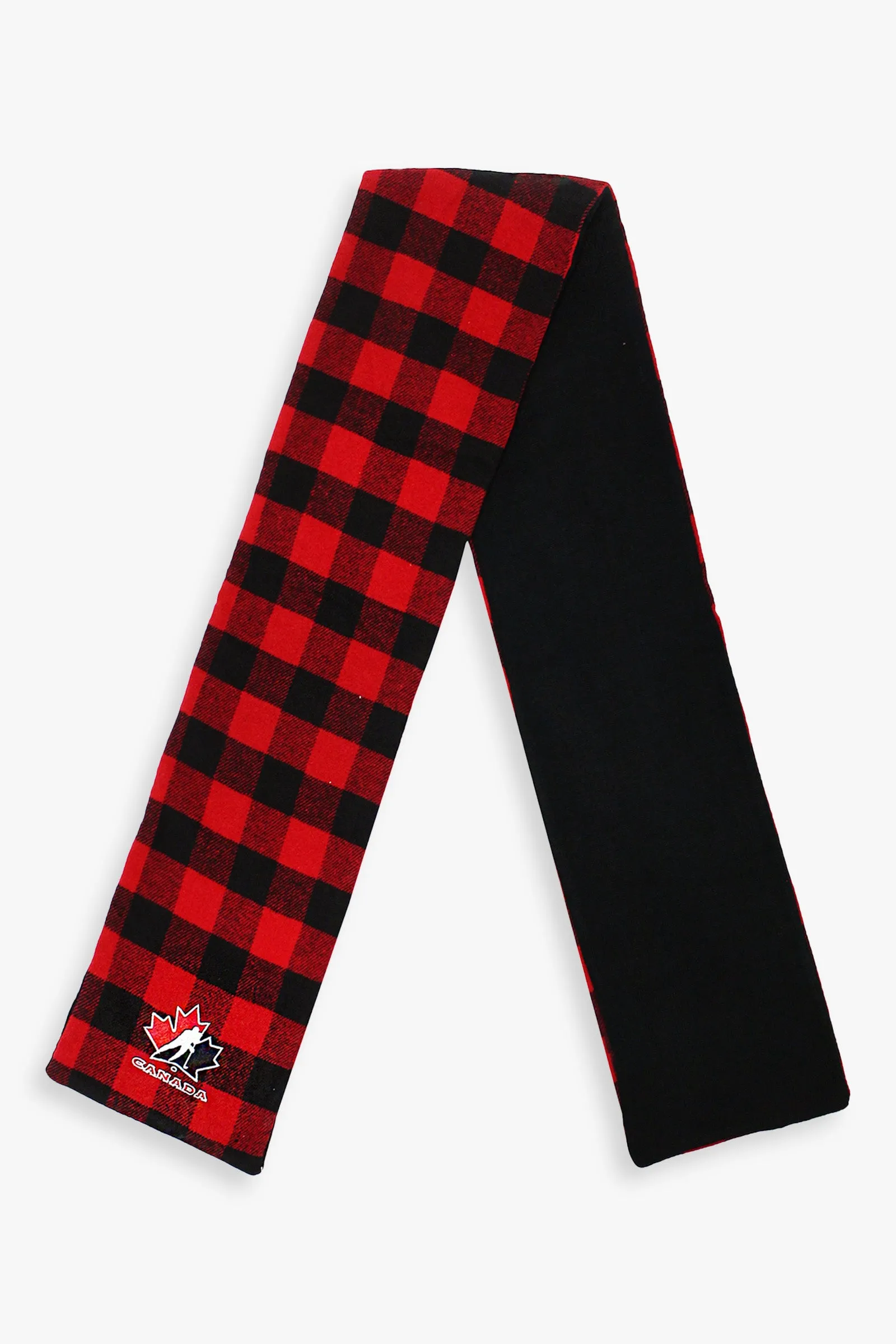 Hockey Canada Adult Fleece Buffalo Plaid Scarf