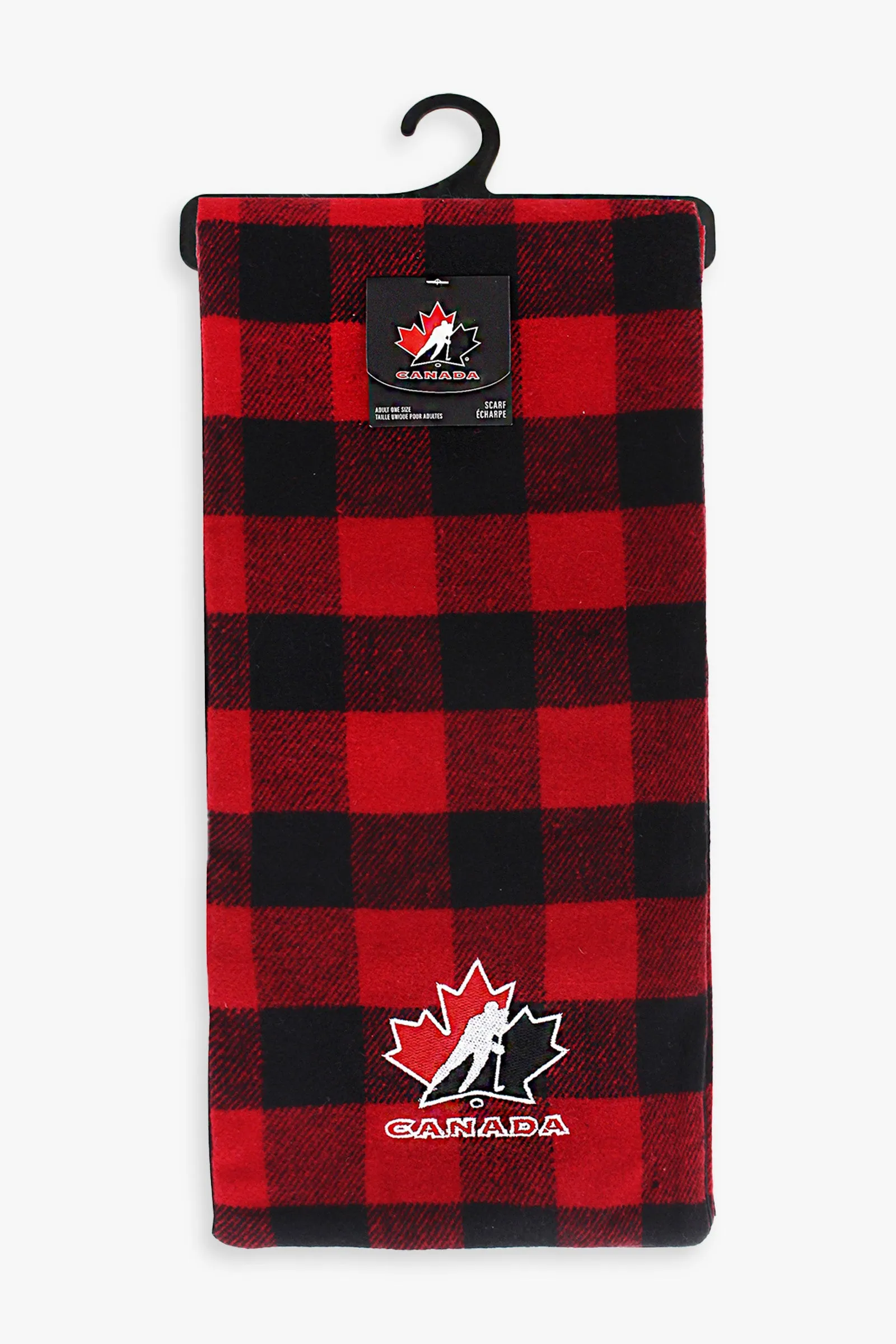 Hockey Canada Adult Fleece Buffalo Plaid Scarf