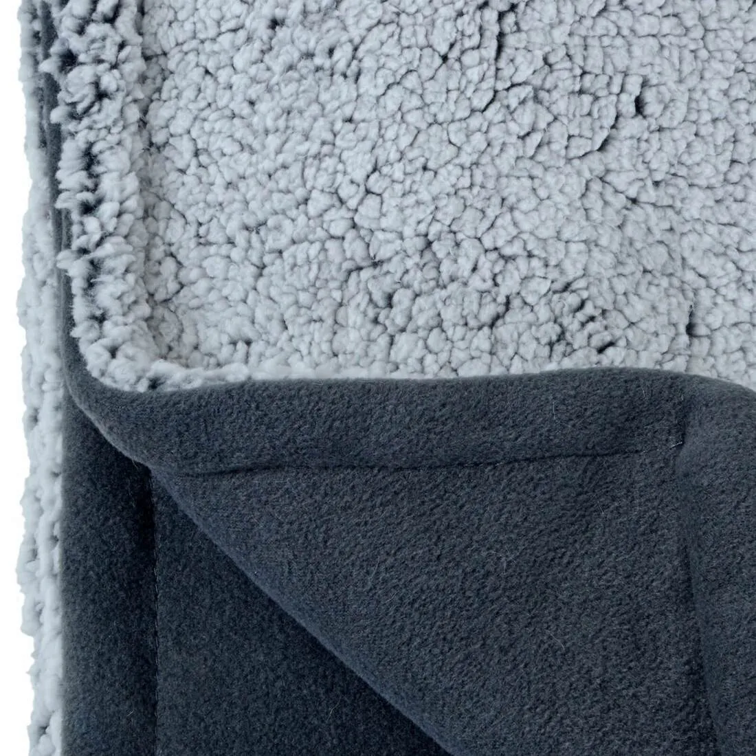 Hodge & Hodge Sherpa Fleece Blanket Throw Grey Reversible
