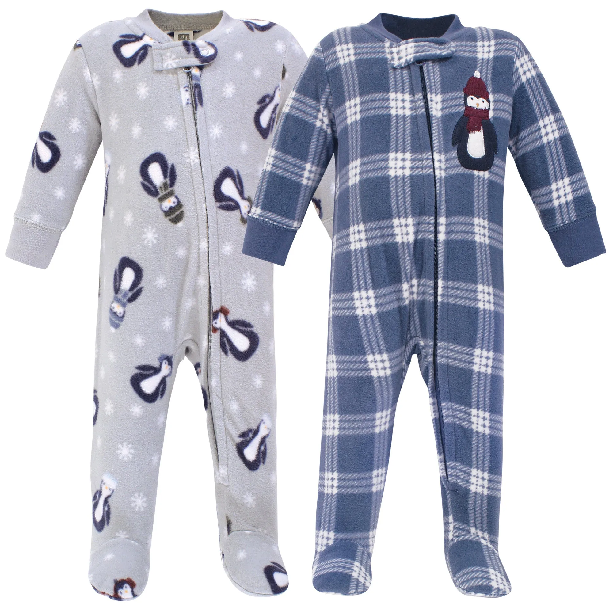 Hudson Baby Fleece Sleep and Play, Blue Penguin