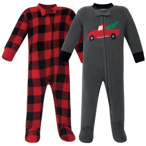 Hudson Baby Fleece Sleep and Play, Christmas Tree