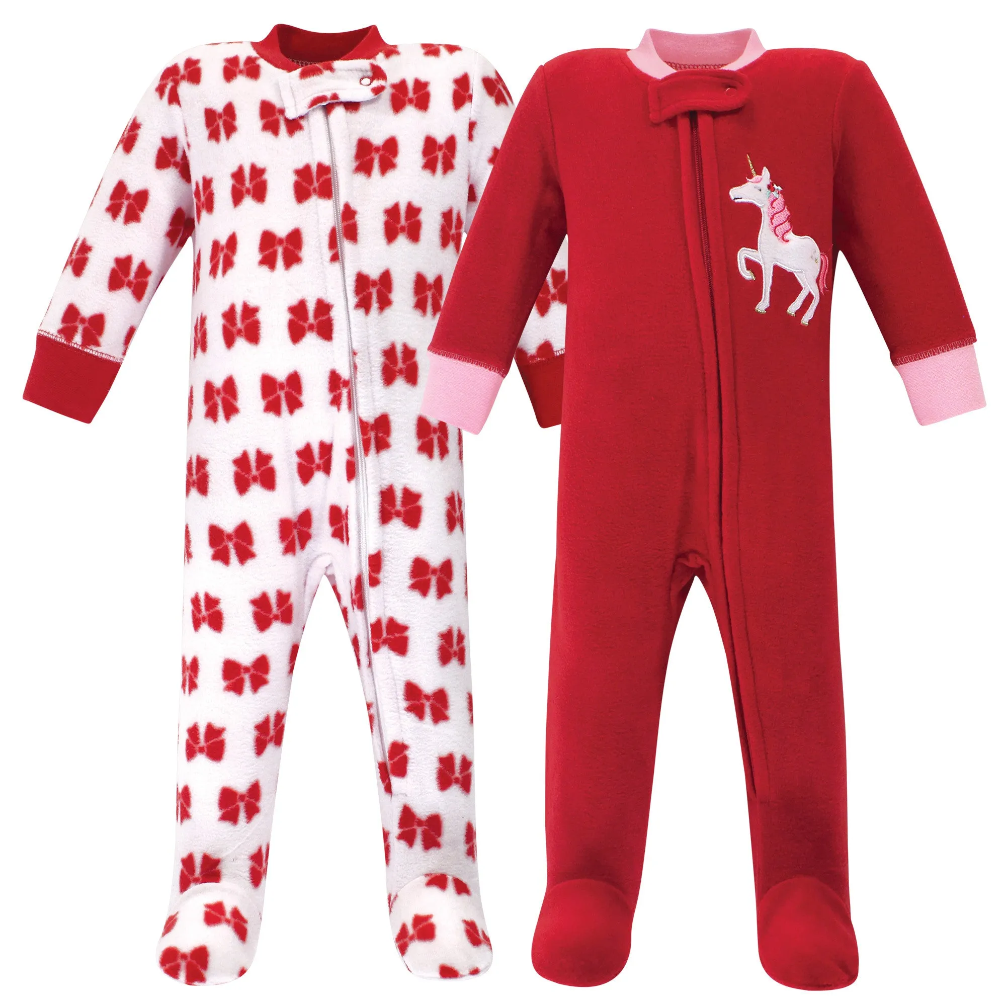 Hudson Baby Fleece Sleep and Play, Christmas Unicorn
