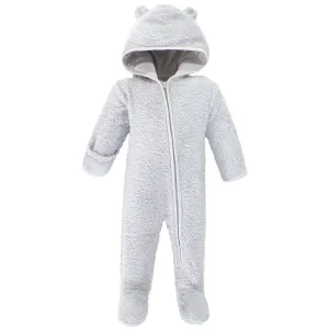 Hudson Baby Fleece Sleep and Play, Gray Bear