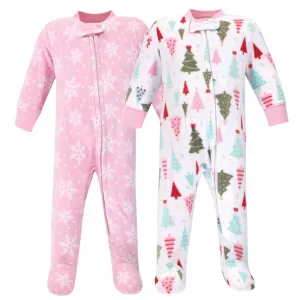 Hudson Baby Fleece Sleep and Play, Sparkle Trees