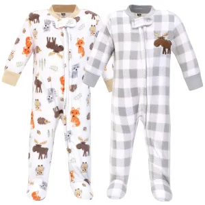 Hudson Baby Fleece Sleep and Play, Woodland