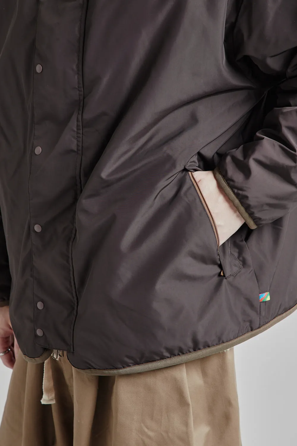 is-ness × Y(dot) BY NORDISK Reversible Fleece Jacket - Beige/Brown
