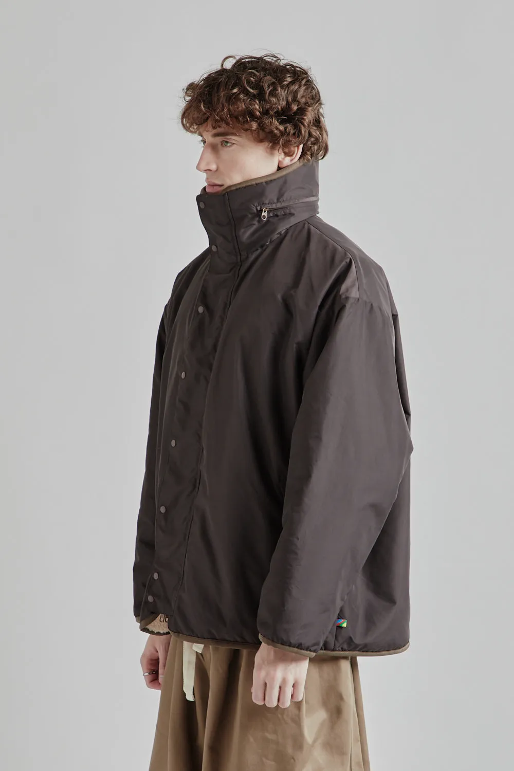 is-ness × Y(dot) BY NORDISK Reversible Fleece Jacket - Beige/Brown