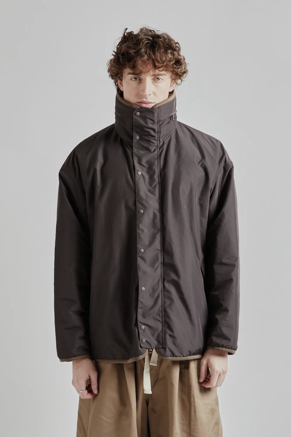 is-ness × Y(dot) BY NORDISK Reversible Fleece Jacket - Beige/Brown