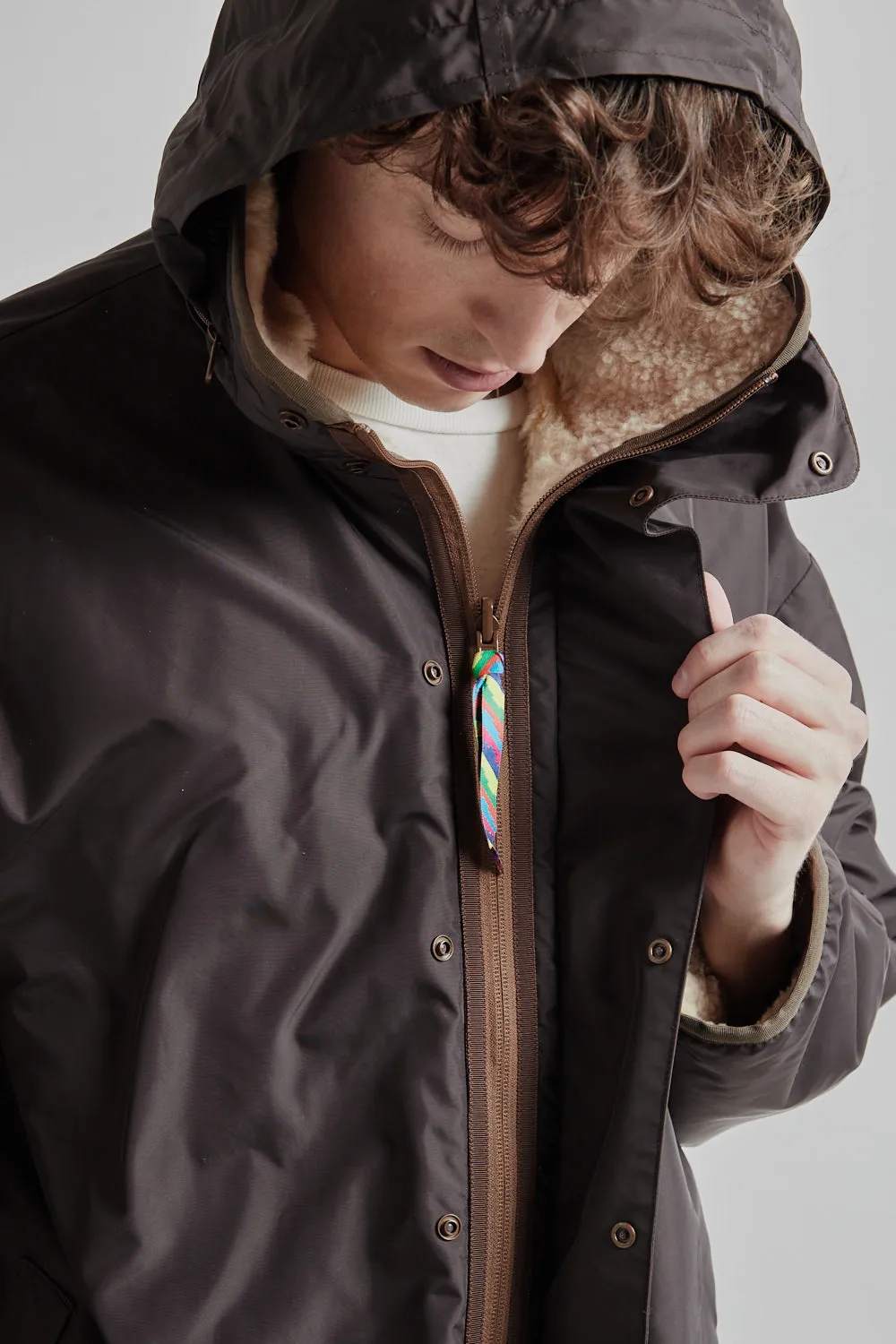 is-ness × Y(dot) BY NORDISK Reversible Fleece Jacket - Beige/Brown