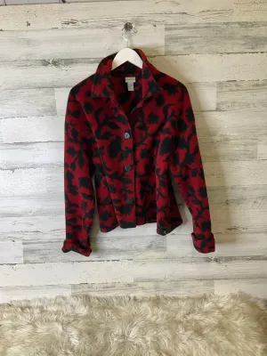 Jacket Fleece By Clothes Mentor In Red, Size: L