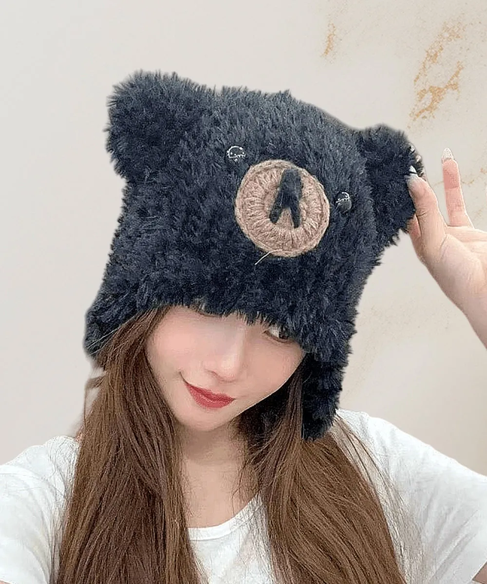 JCH903302 Plush Terry Fleece Hat with Ear-Covering Flaps