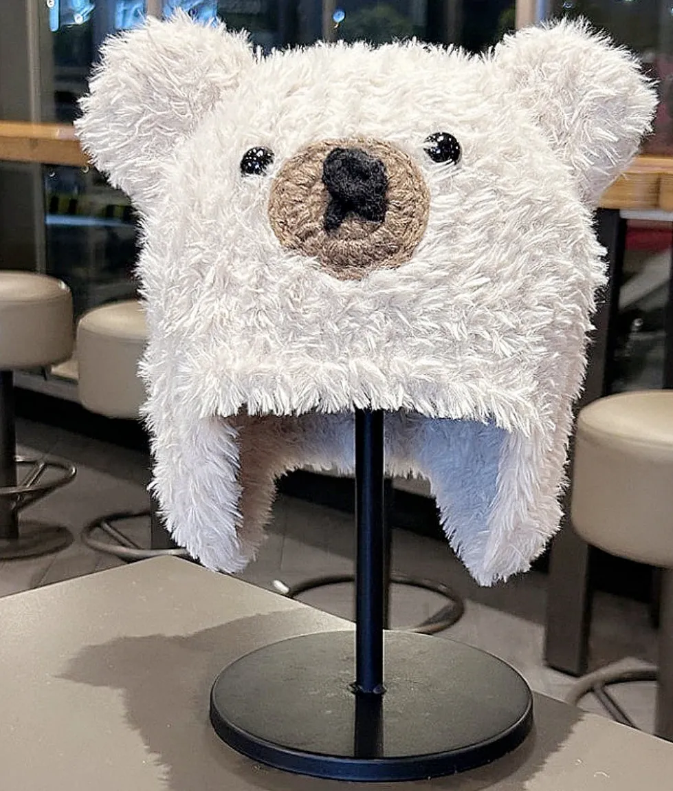 JCH903302 Plush Terry Fleece Hat with Ear-Covering Flaps