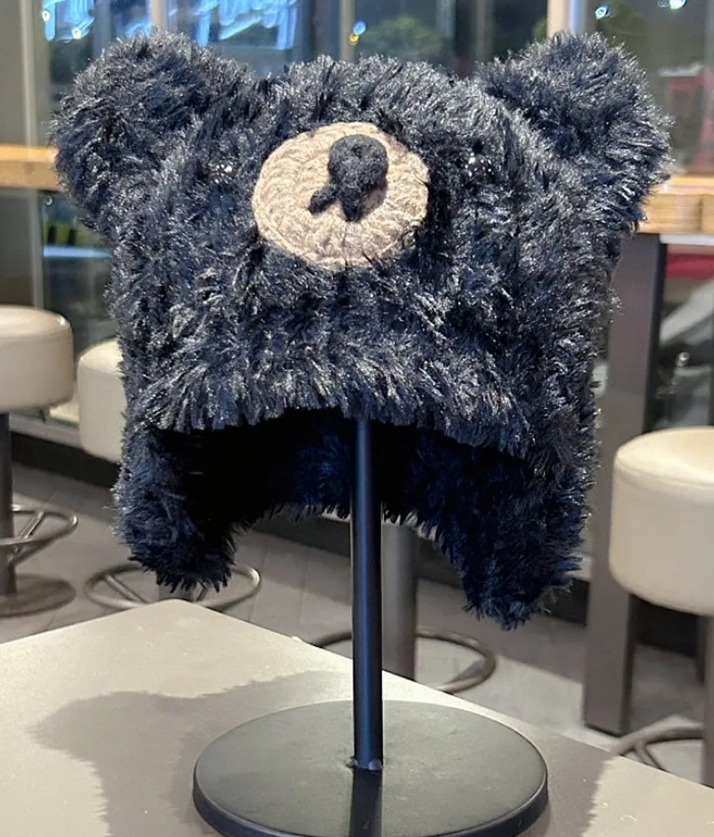 JCH903302 Plush Terry Fleece Hat with Ear-Covering Flaps