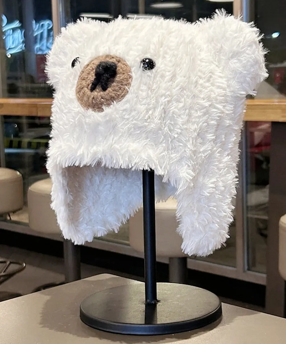 JCH903302 Plush Terry Fleece Hat with Ear-Covering Flaps