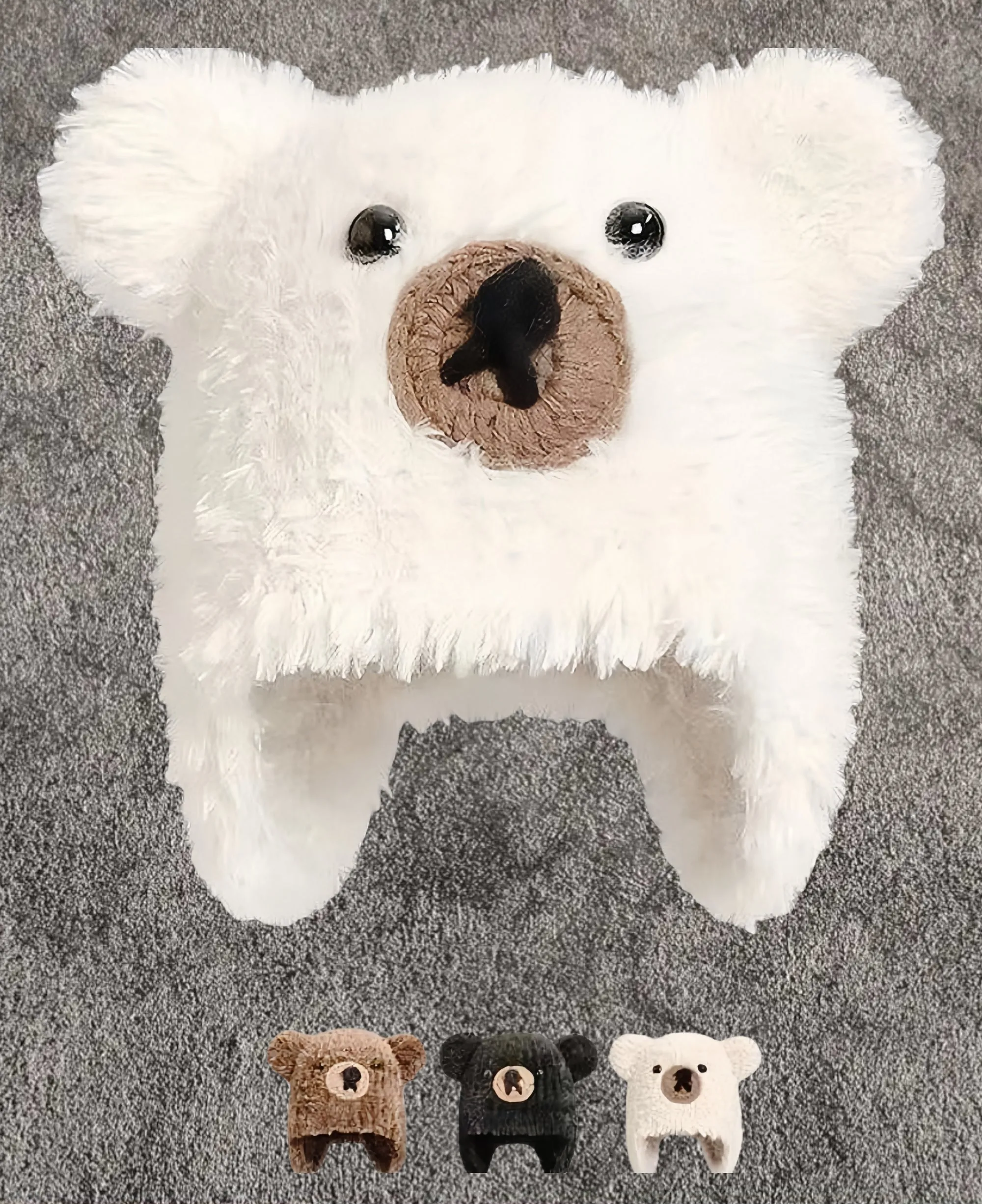 JCH903302 Plush Terry Fleece Hat with Ear-Covering Flaps