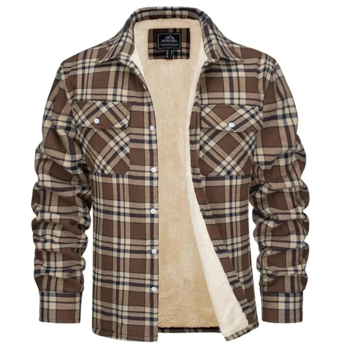 Jona - Checked Fleece Lined Jacket for Men