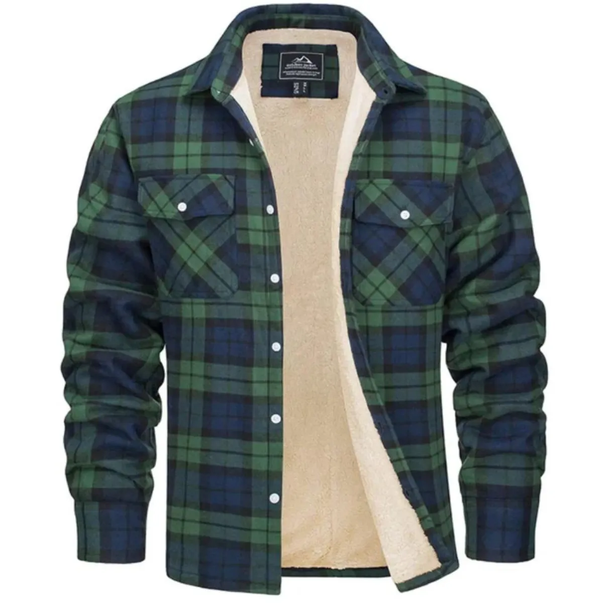 Jona - Checked Fleece Lined Jacket for Men