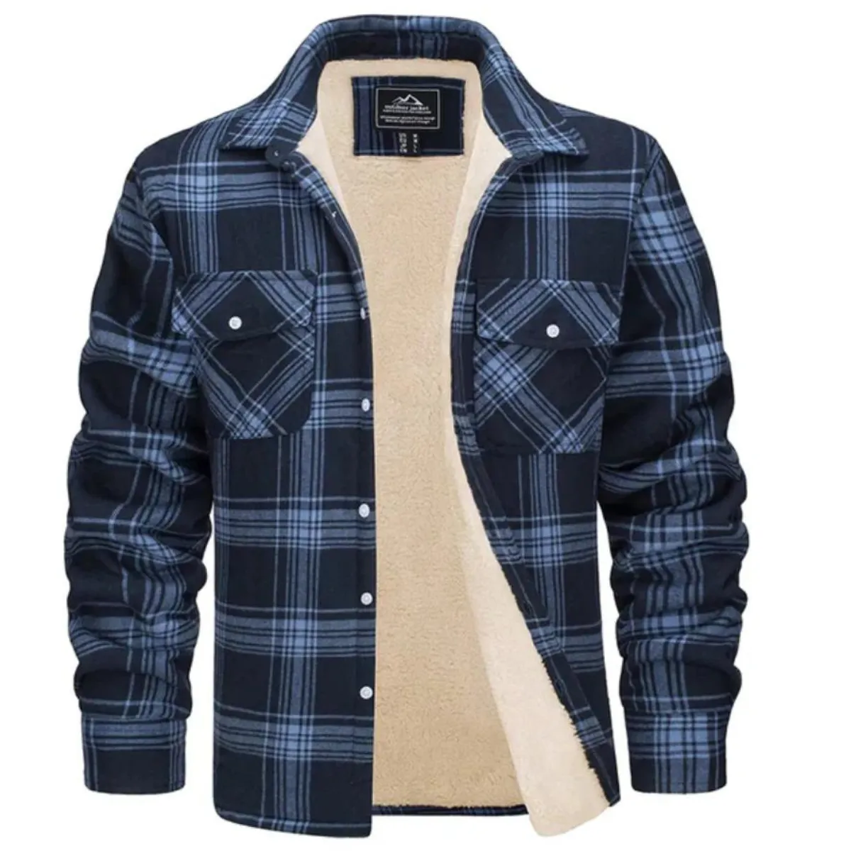 Jona - Checked Fleece Lined Jacket for Men