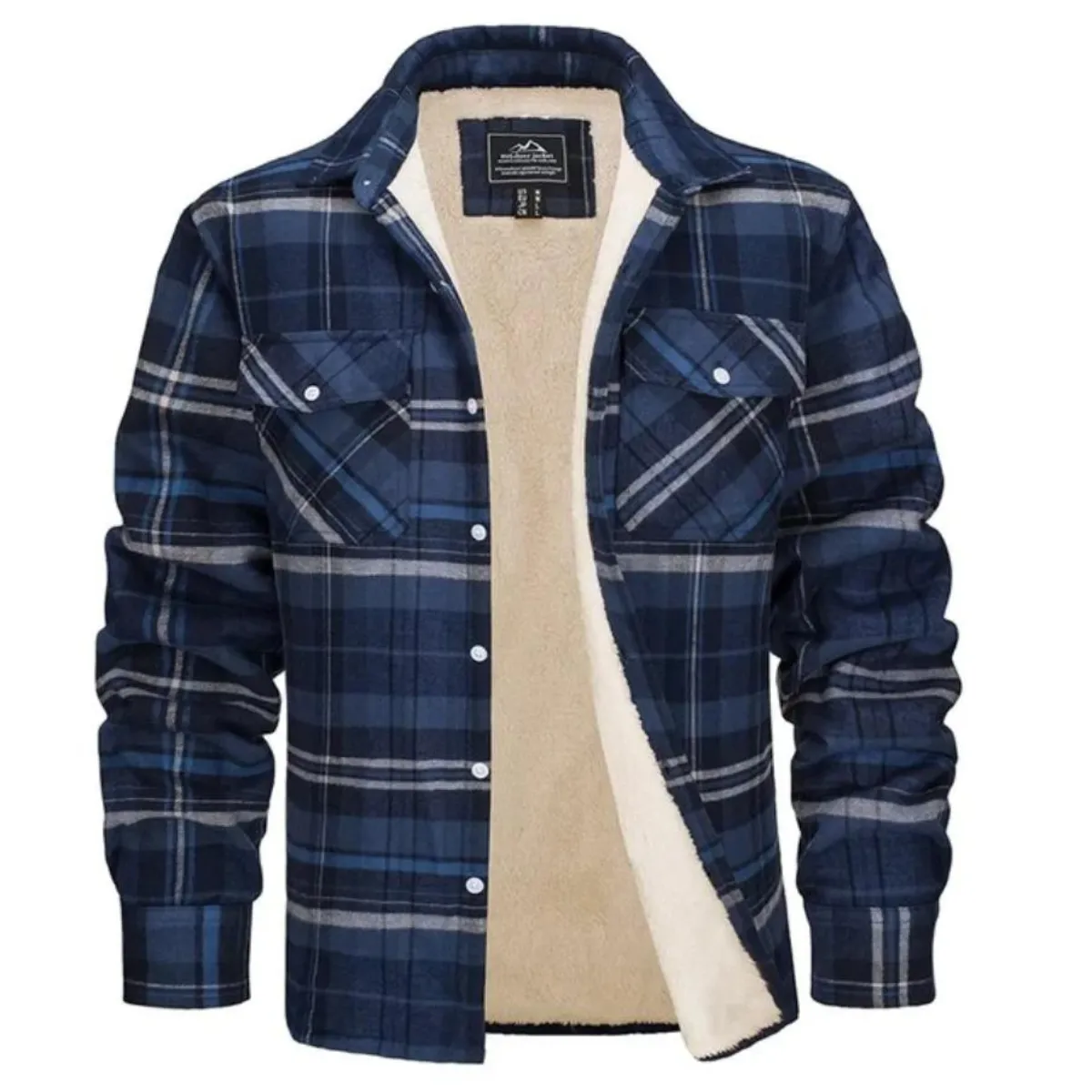 Jona - Checked Fleece Lined Jacket for Men