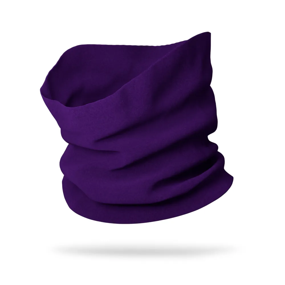 KIDS Fleece Solid Color Single Layer Performance Neck Gaiter Face Mask (12" Length)