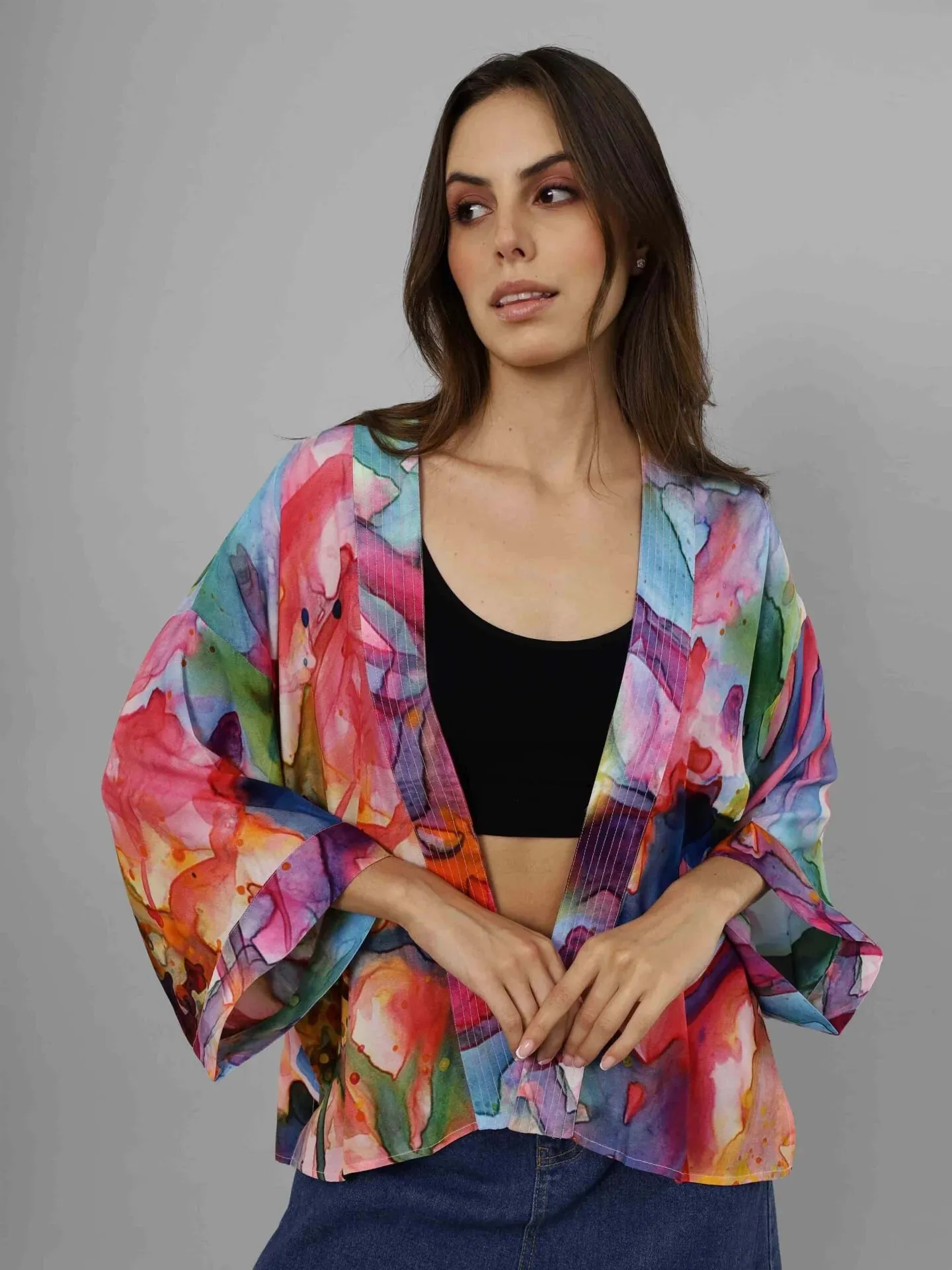 Kimono Short: Water colour