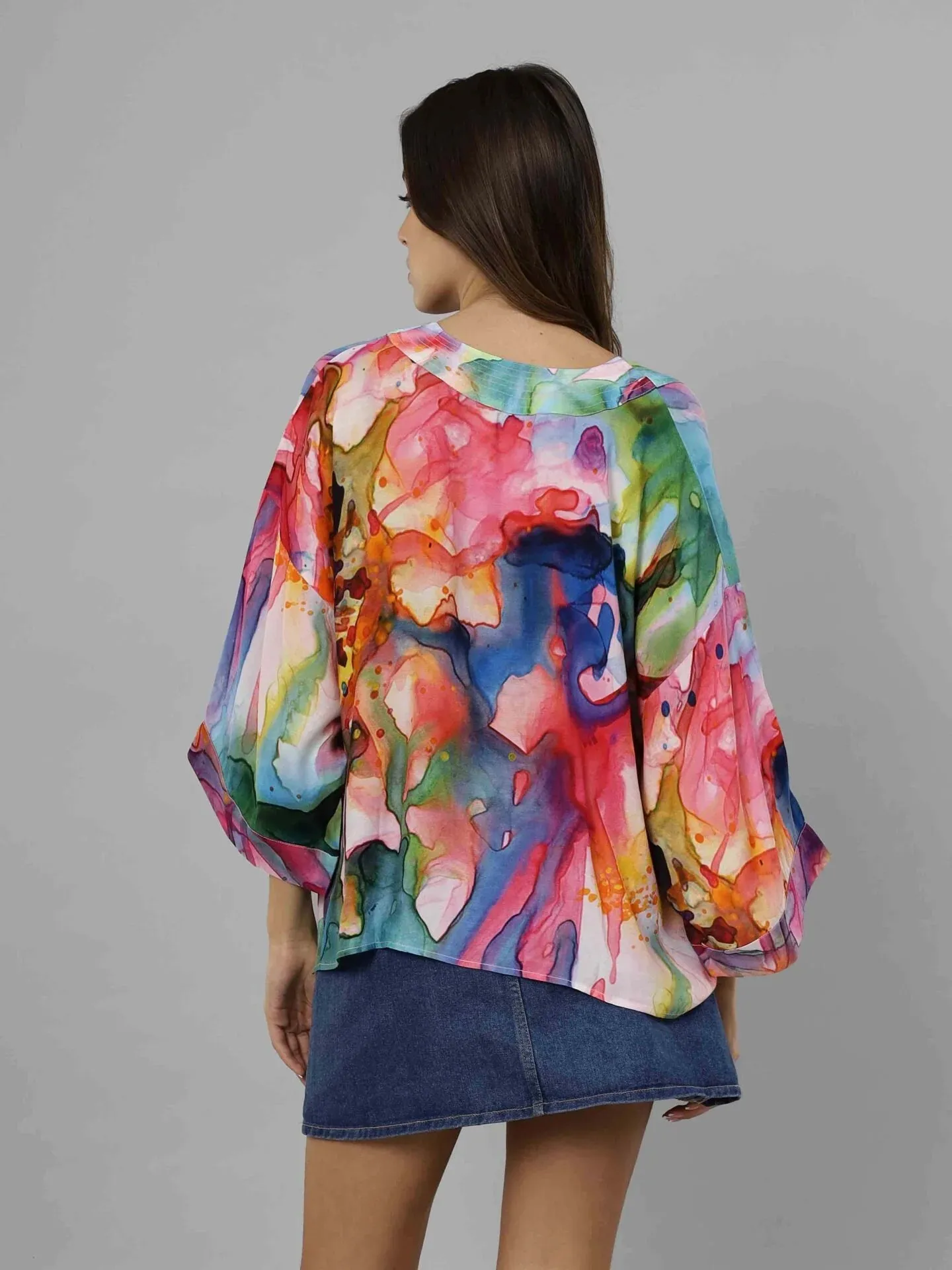 Kimono Short: Water colour