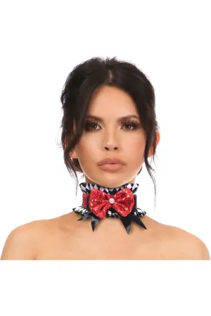 Kitten Collection Diamond Print Choker