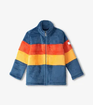Koi Colour Block Fuzzy Fleece Zip Up