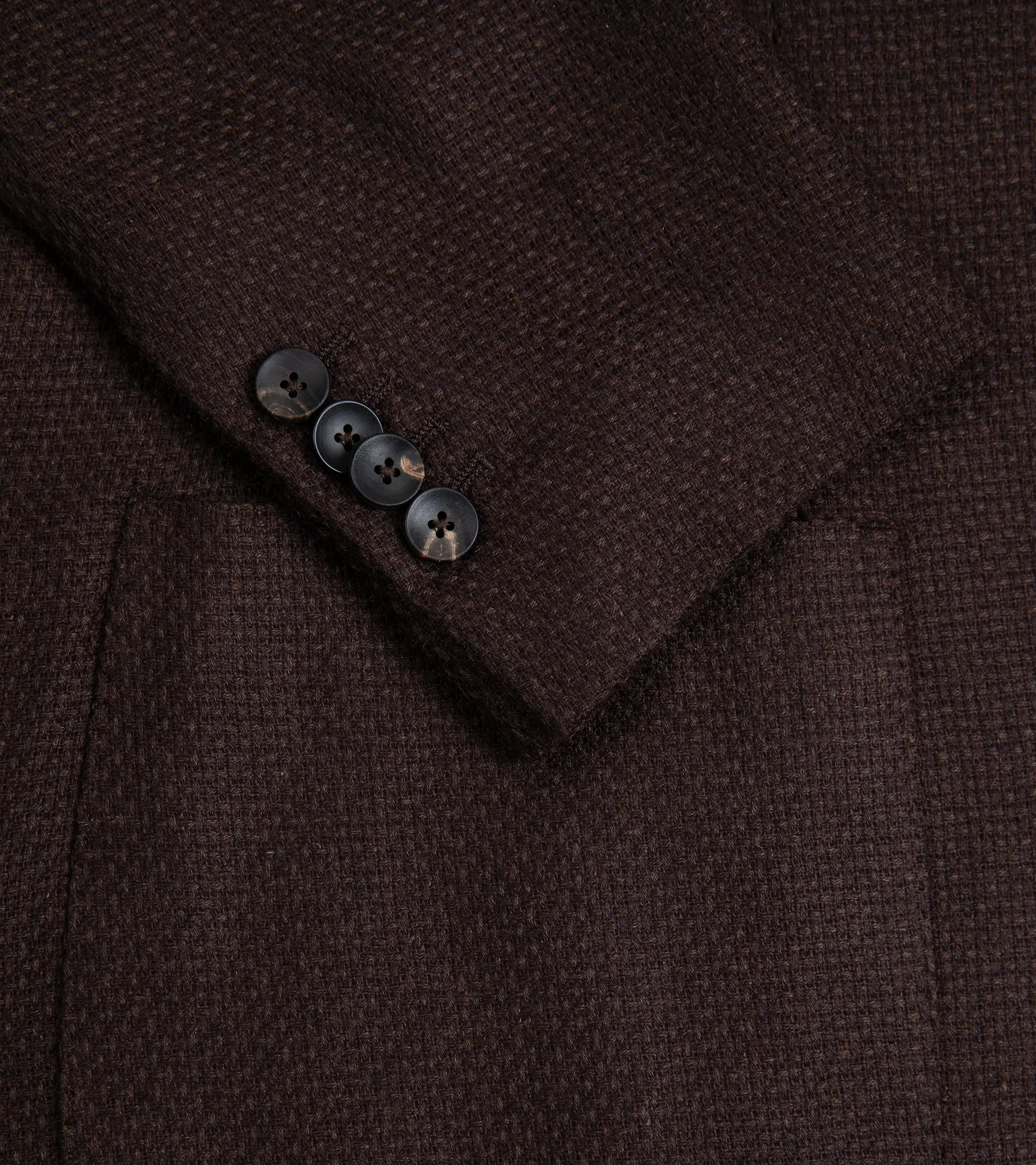 Lardini Cashmere Silk Basket Weave Jacket: Brown