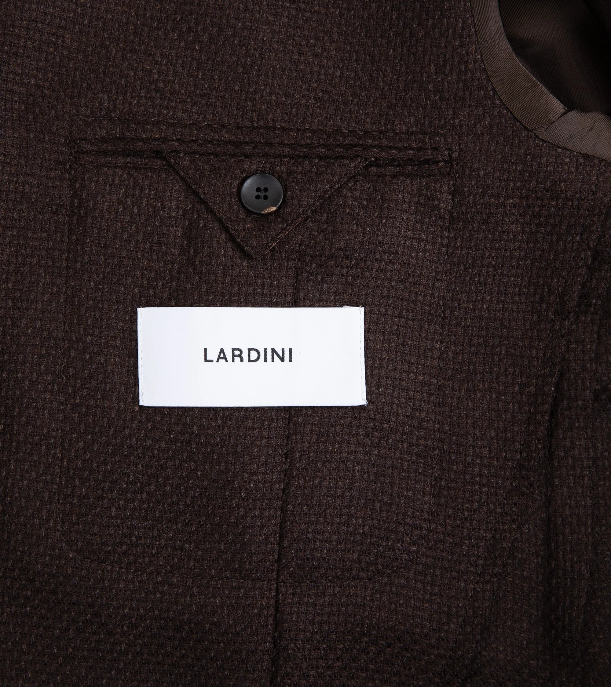 Lardini Cashmere Silk Basket Weave Jacket: Brown