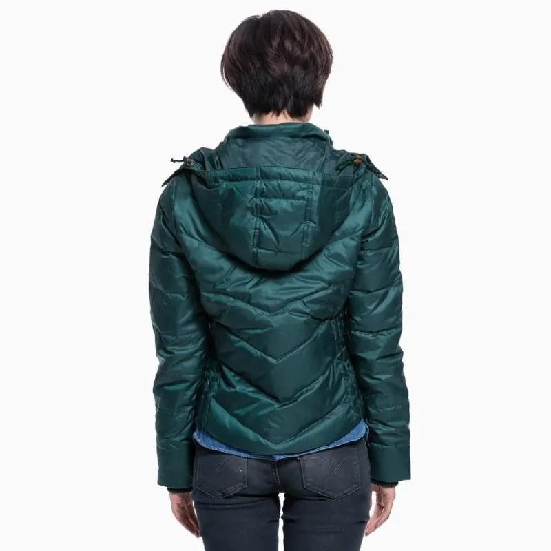 Levi's Womens Hunter Green Removable Hood Puffer Zip Down Coat Size XL
