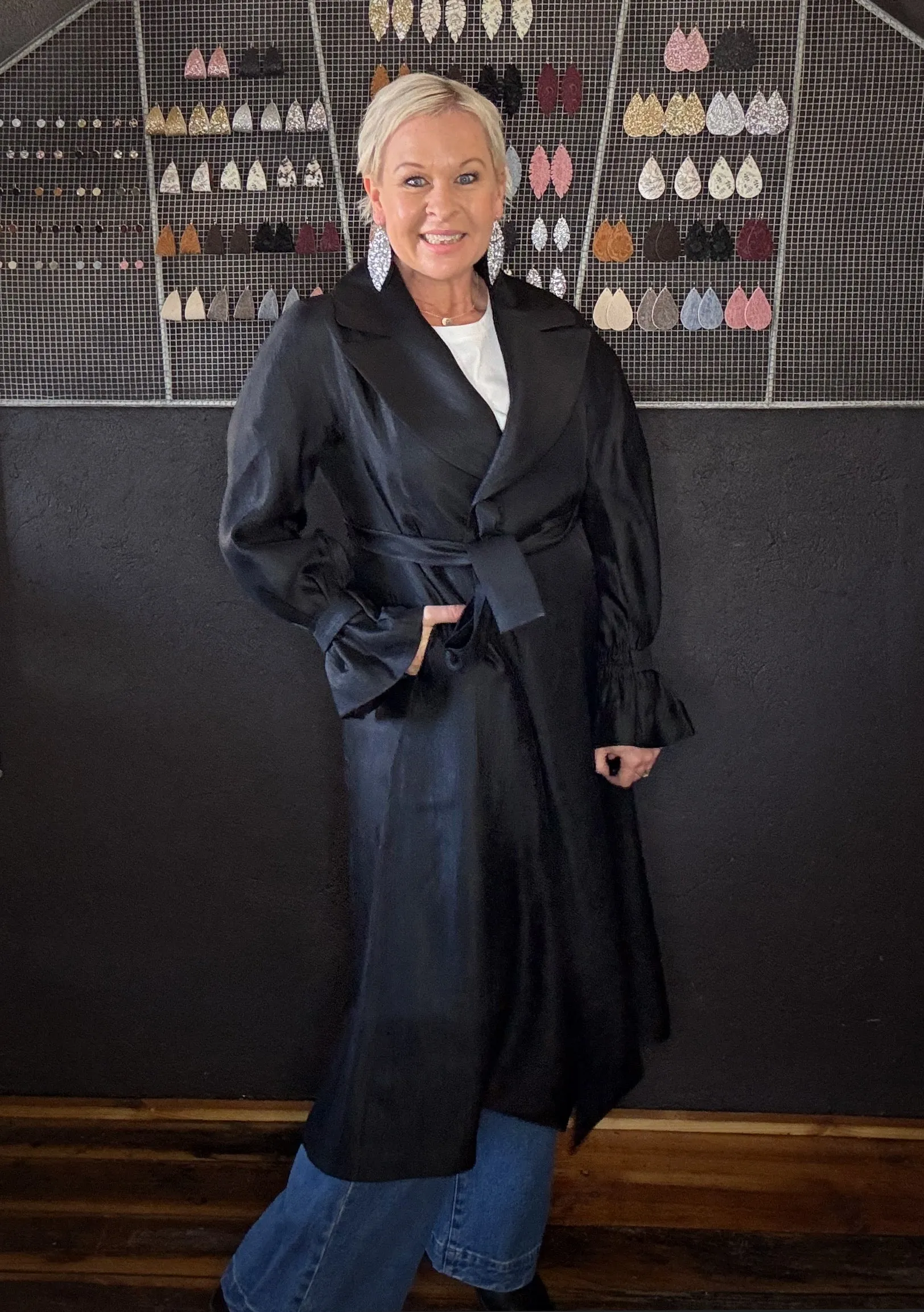 MA DAINTY OPERA TRENCH COAT - BLACK