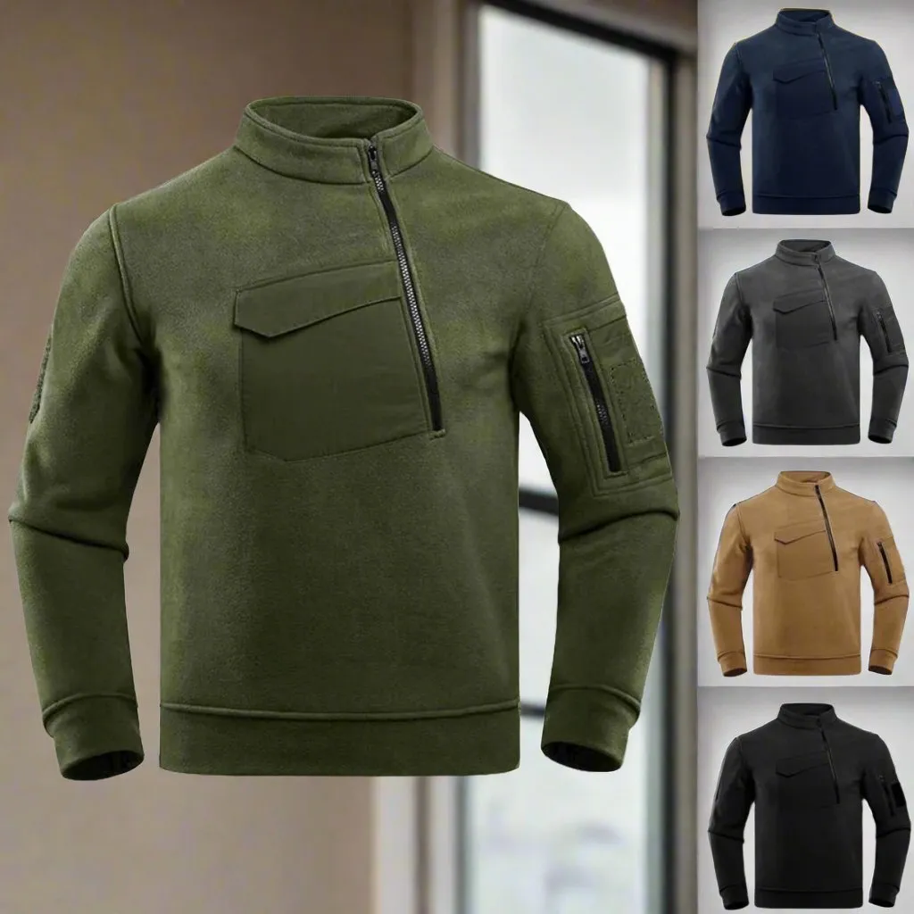 Men - Tactical Fleece Jacket - Warm & Durable - Outdoor Adventure Gear