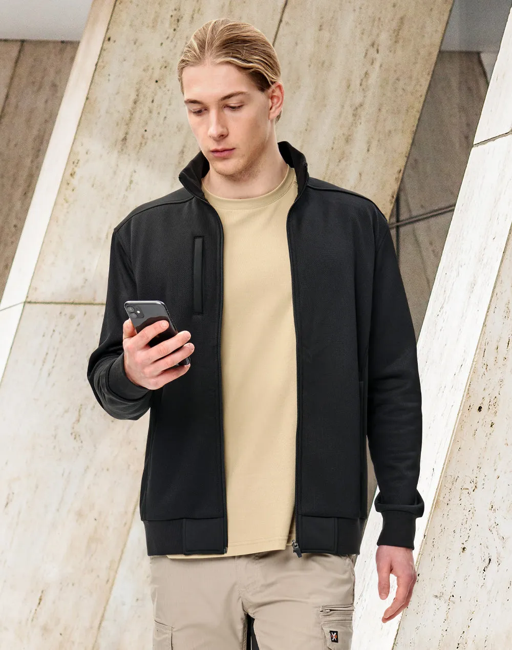 Mens Jacquard Fleece Jacket (WS-JK57)