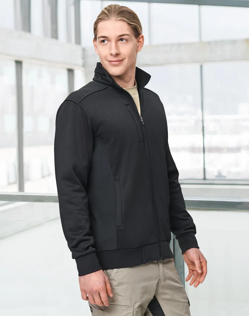 Mens Jacquard Fleece Jacket (WS-JK57)