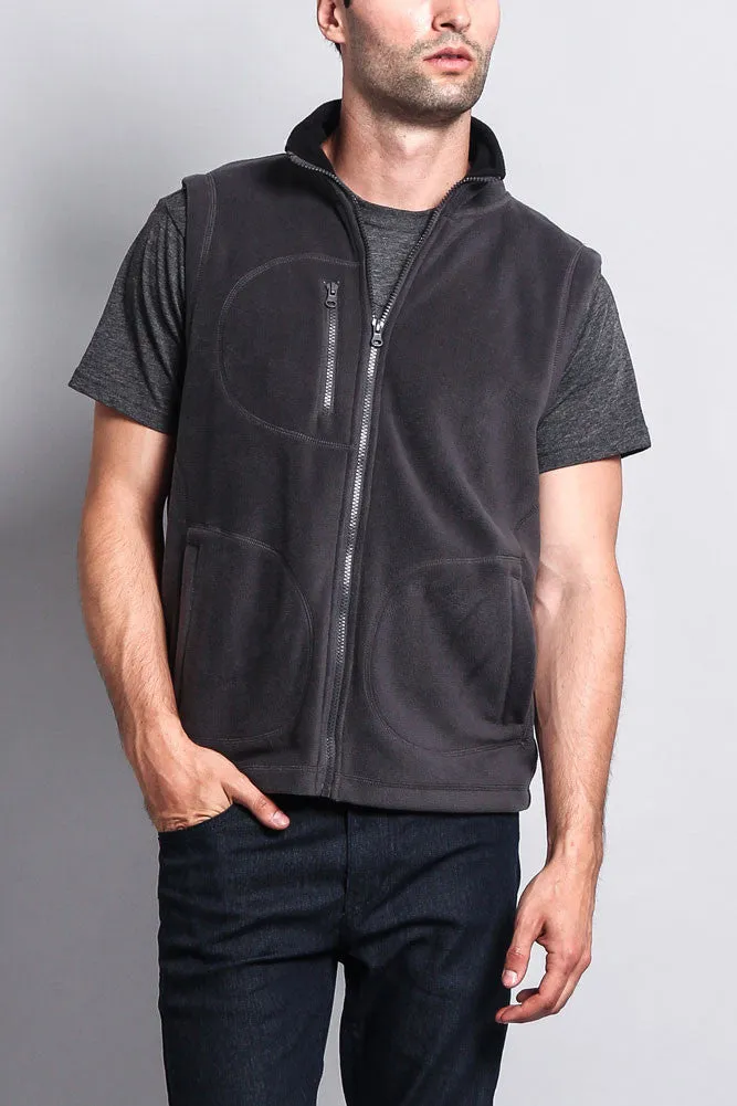 Men's Three Pocket Fleece Vest