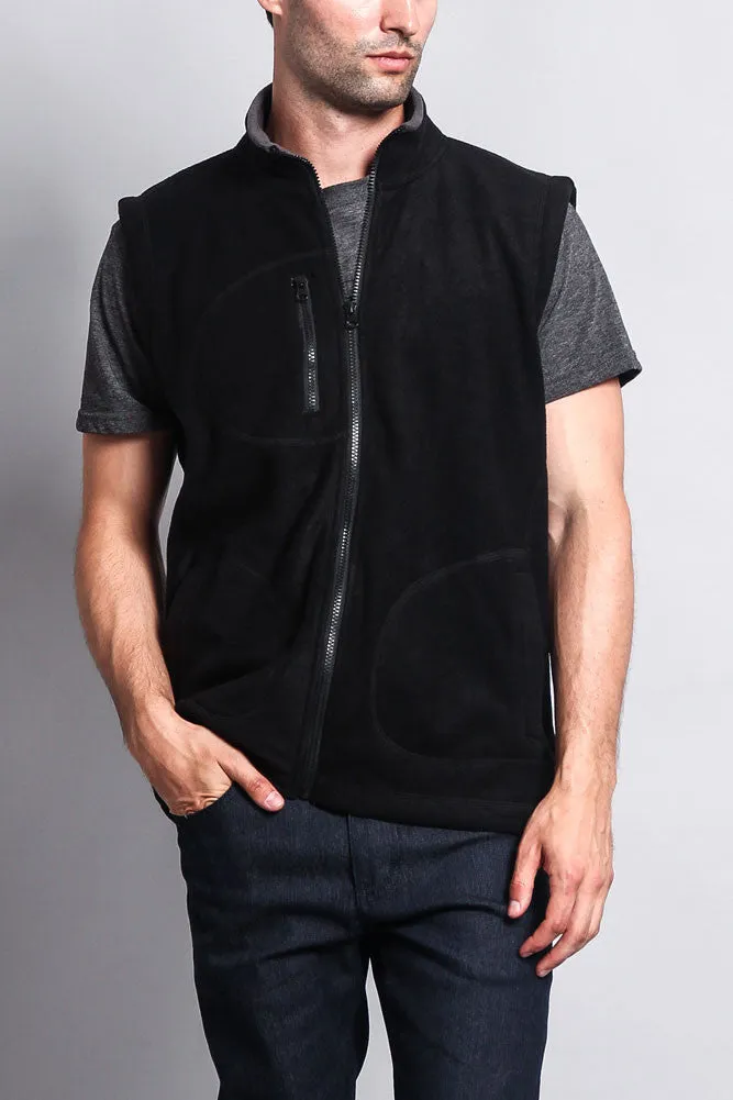 Men's Three Pocket Fleece Vest