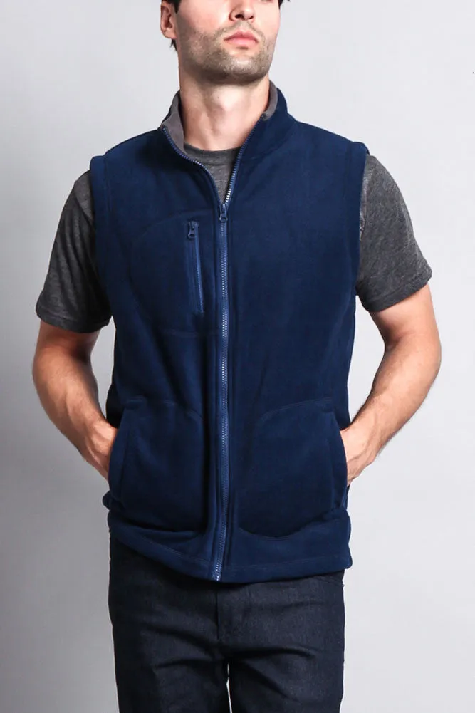 Men's Three Pocket Fleece Vest